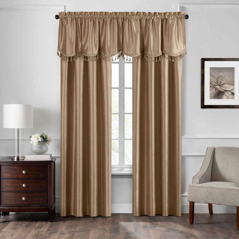 Elrene Colette Faux Silk Blackout Single Window Curtain Panel - Elrene Home Fashions