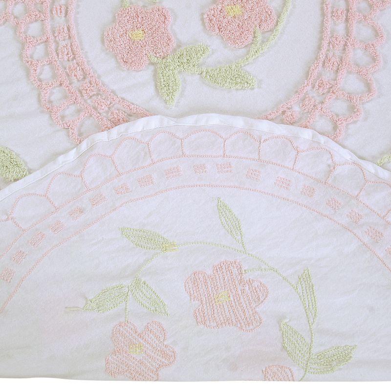 Better Trends Bloomfield 100% Cotton Chenille Coverlet/Bedspread Machine Washable Ultra Soft Floral Pattern All Season Bedding