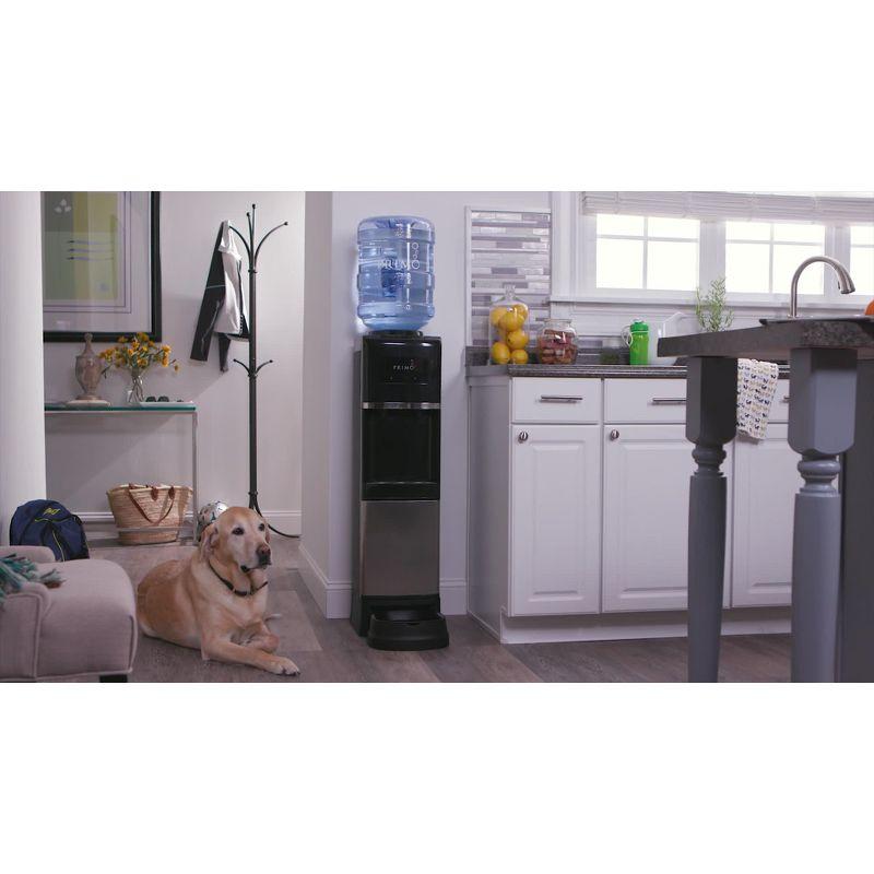 Primo Black Stainless Steel Freestanding Water Dispenser with Pet Station