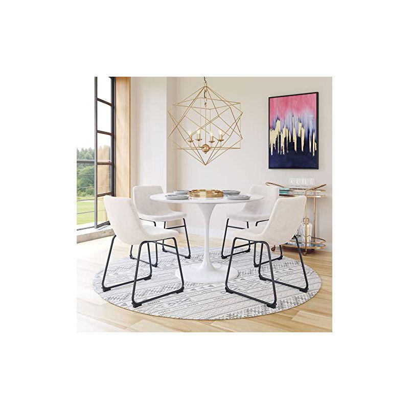 Zuo Hospitality Smart Dining Chair Ivory (Set of 2)