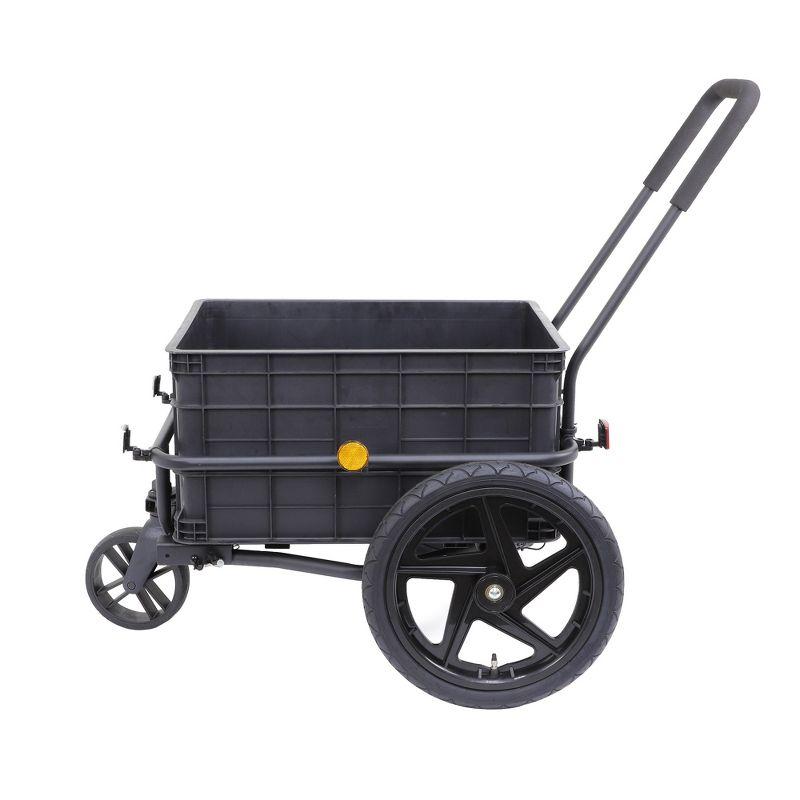 Xspec 2-in-1 Bike Cargo Trailer Pushcart with Tow Hitch and Removable Handlebar