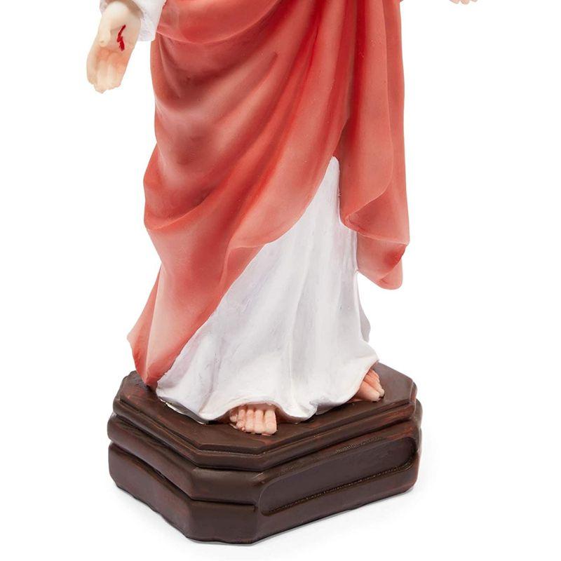 Juvale Sacred Heart of Jesus Figurine for Religious & Christian Decor, Resin, 12"