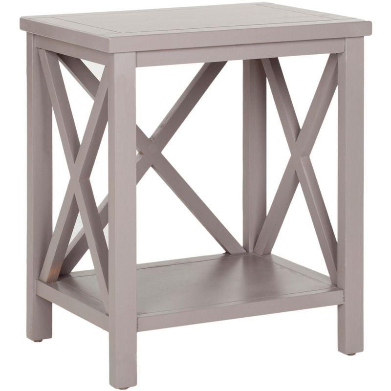 CandenceCross Back End Table - Grey - Safavieh.