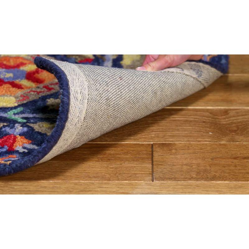 Aspen APN515 Hand Tufted Area Rug - Navy/Orange - 3'x3' - Safavieh.