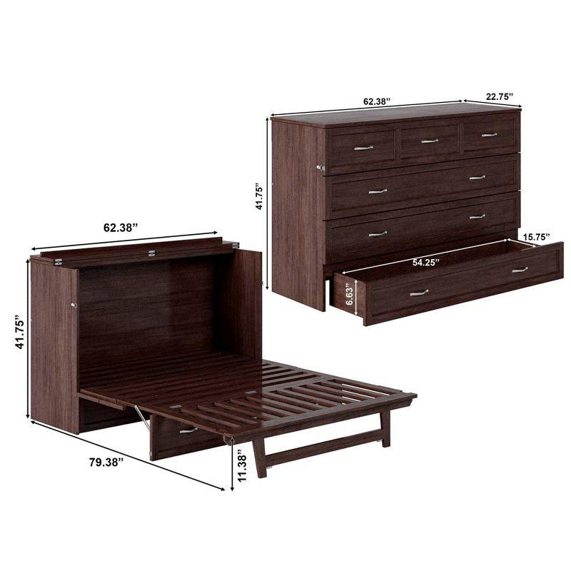 Queen Deerfield Murphy Bed Chest with Charging Station - AFI Atlantic Furniture