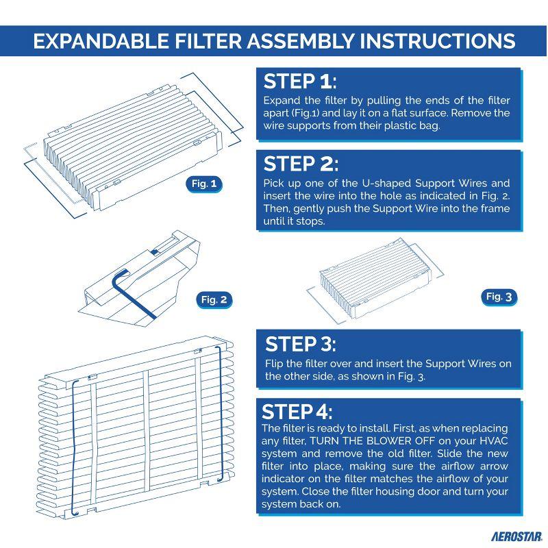 Aerostar MERV 13 Collapsible Replacement Filter for Aprilaire 213