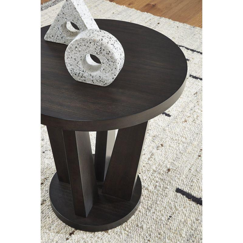 Signature Design by Ashley Contemporary Chasinfield End Table, Dark Brown