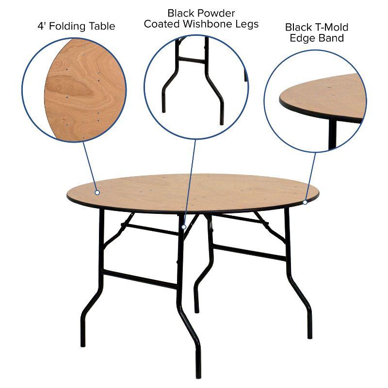 Wofford Round Wooden Folding Event Table by Flash Furniture