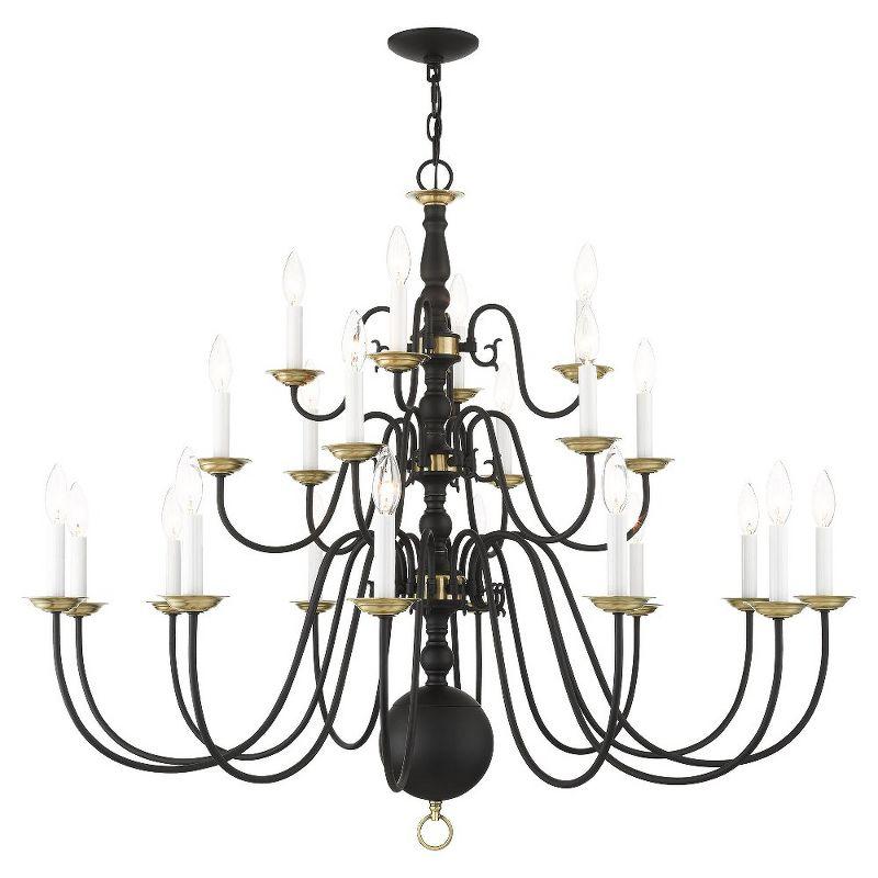 Livex Lighting Williamsburgh 22 - Light Chandelier in  Black