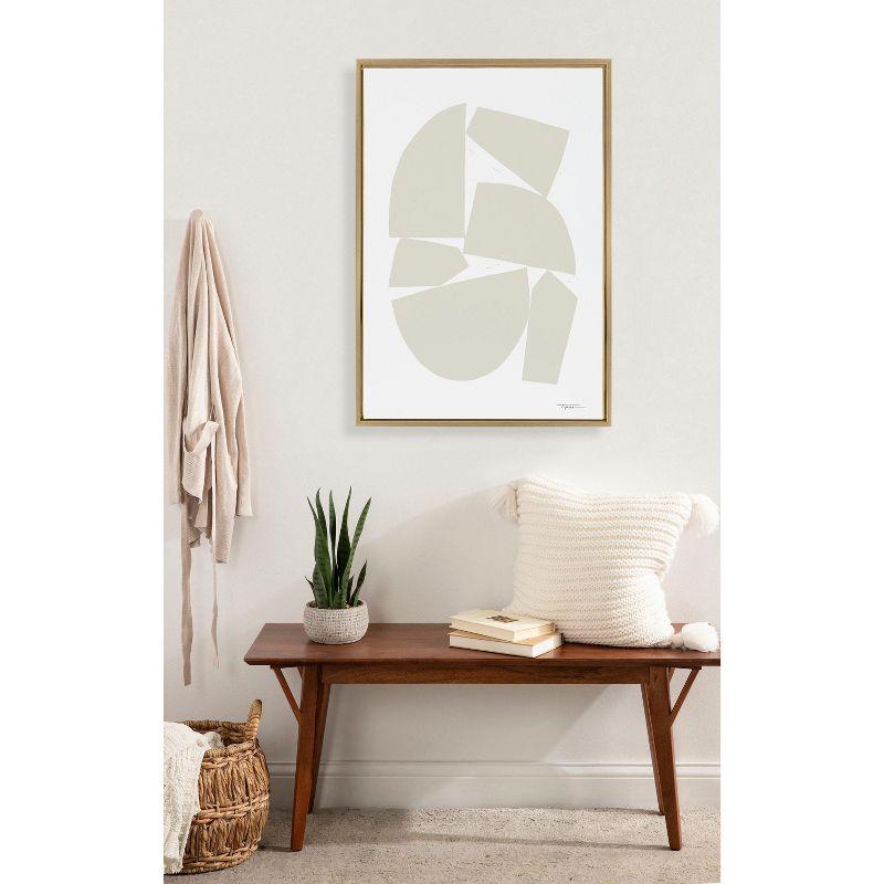 Kate and Laurel Sylvie Constructed I Neutral Framed Canvas by Statement Goods
