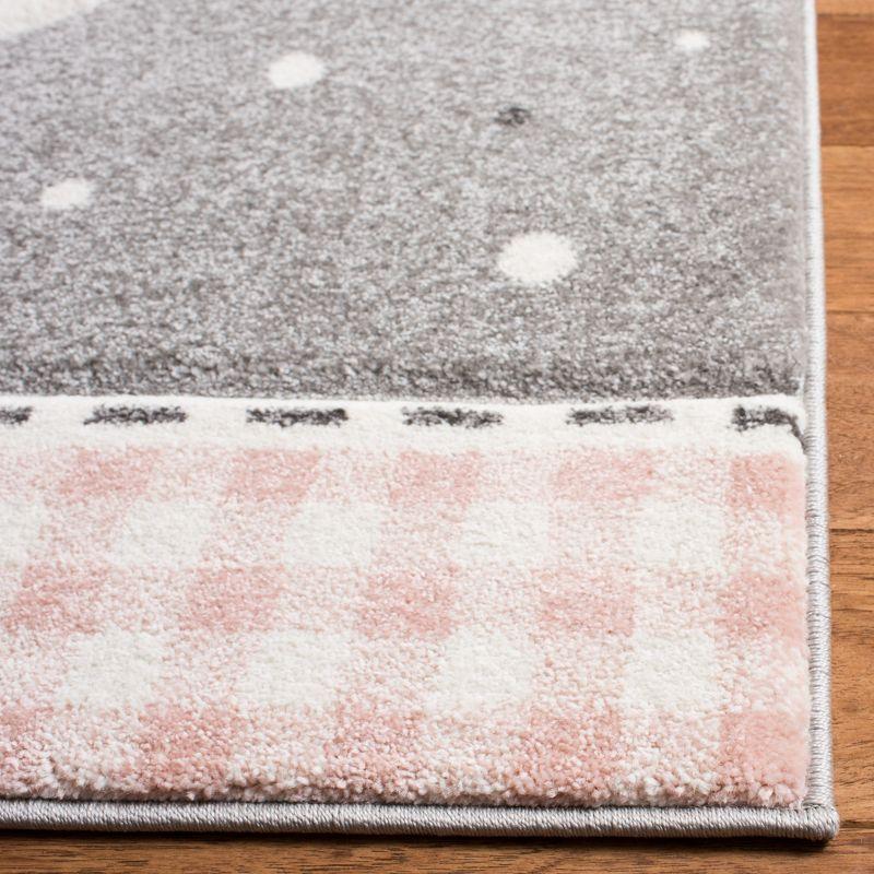 Carousel Kids CRK154 Power Loomed Area Rug - Pink/Ivory - 5'3"x7'6" - Safavieh.