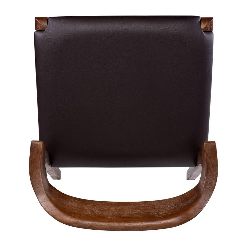 Rasmus Dining Chair Chestnut - Boraam: Acacia Wood, Faux Leather, Easy-to-Clean, 250lb Capacity