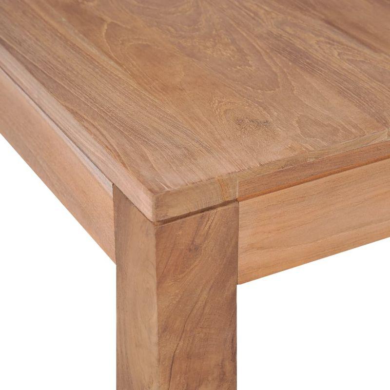 vidaXL Coffee Table Natural Teak Solid Teak Wood 23.6x23.6 in Durable