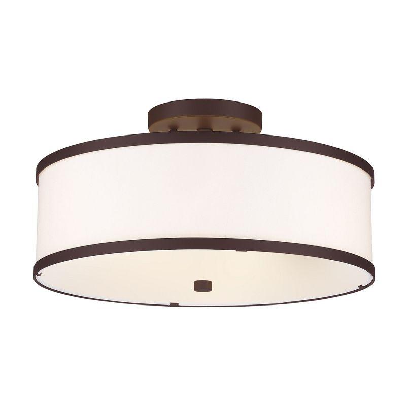 Livex Lighting Park Ridge 3 - Light Semi-Flush Mount in  Bronze