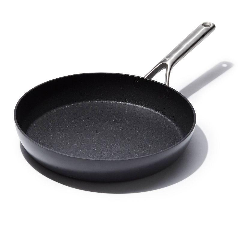 OXO 12" Ceramic Pro Non-Stick Open Frypan Gray: Dishwasher-Safe, Induction & Gas Compatible, Aluminum, 12" Diameter