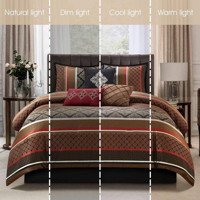 Nanshing America, Inc Tefia Karr Microfiber 7 Piece Comforter Set