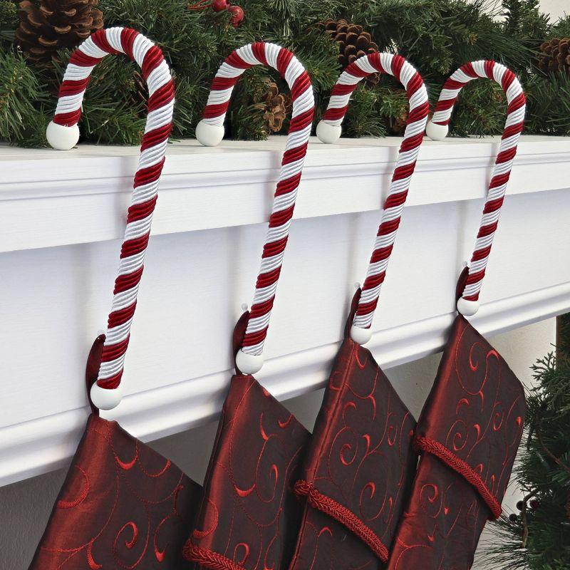 4ct Candy Cane Stocking Holders Haute Decor