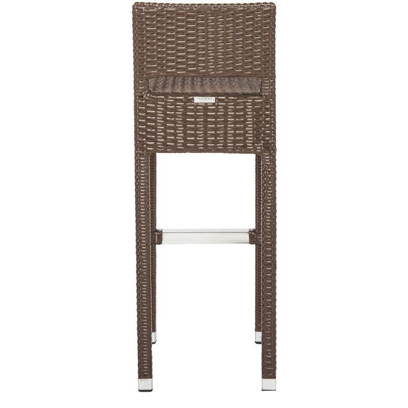 Landry Barstool - Indoor/Outdoor - FOX5212 - Brown - Safavieh