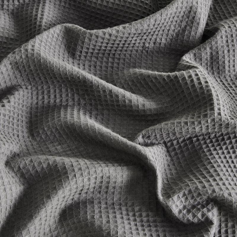 100% Cotton Lightweight Waffle Weave Summer Bed Blanket - Great Bay Home (Twin, Light Grey)