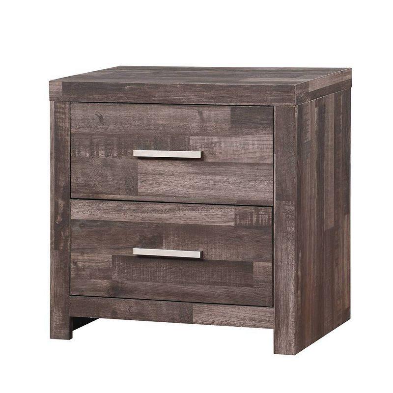 24" Juniper Nightstand Dark Cherry - Acme Furniture: Bevelled Edge, Wood Composite, No Assembly Required