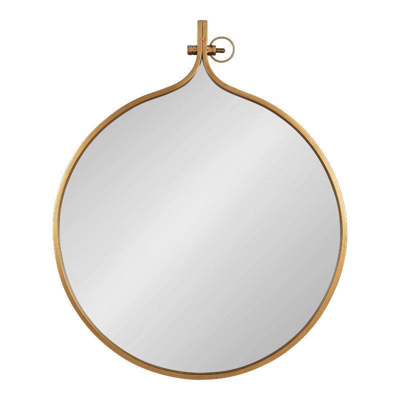 30" x 37" Yitro Metal Framed Wall Mirror Gold - Kate & Laurel All Things Decor