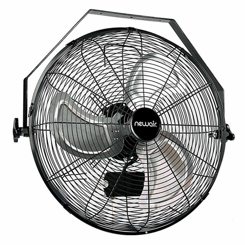 Newair Newair 18" High Velocity Wall Mount Fan, Heavy Duty Outdoor Fan, Adjustable Tilt and 3 Speeds up to 4012 CFM, Pull Chain Switch