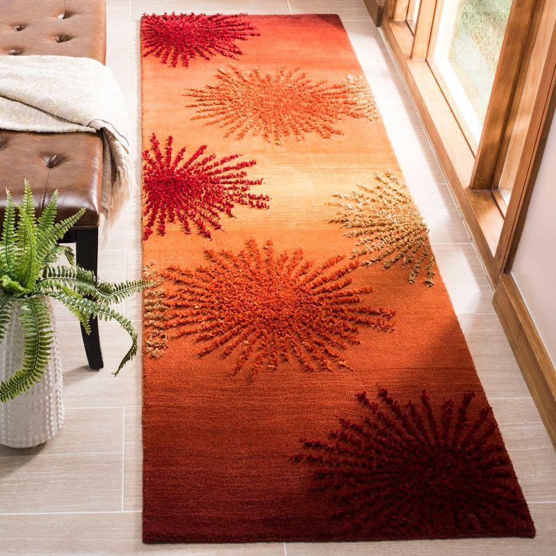 Soho SOH712 Hand Tufted Runner Rug - Rust/Multi - 2'6"x12' - Safavieh.