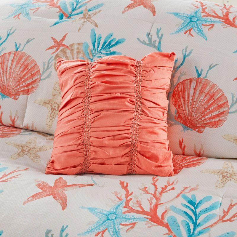 California King Coral Cotton Coastal Comforter Set