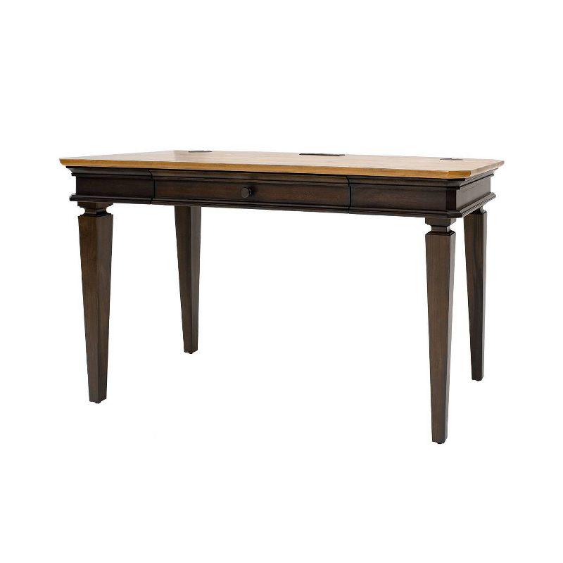 Martin Furniture Sonoma Writing Desk Brown: Stained Wood Finish, Metal Hardware, 54" Wide Desk with Drawer