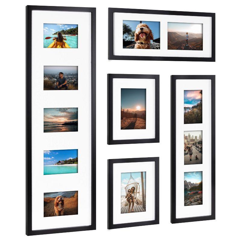 5pc Gallery Frame Box Set Black - Kate & Laurel All Things Decor: Dynamic Wall Display, MDF Construction, Versatile Layouts