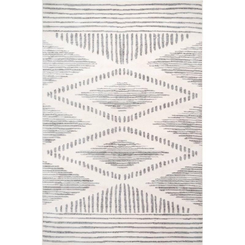 Reversible Easy-Care Rectangular Rug 8' x 10' in Light Gray