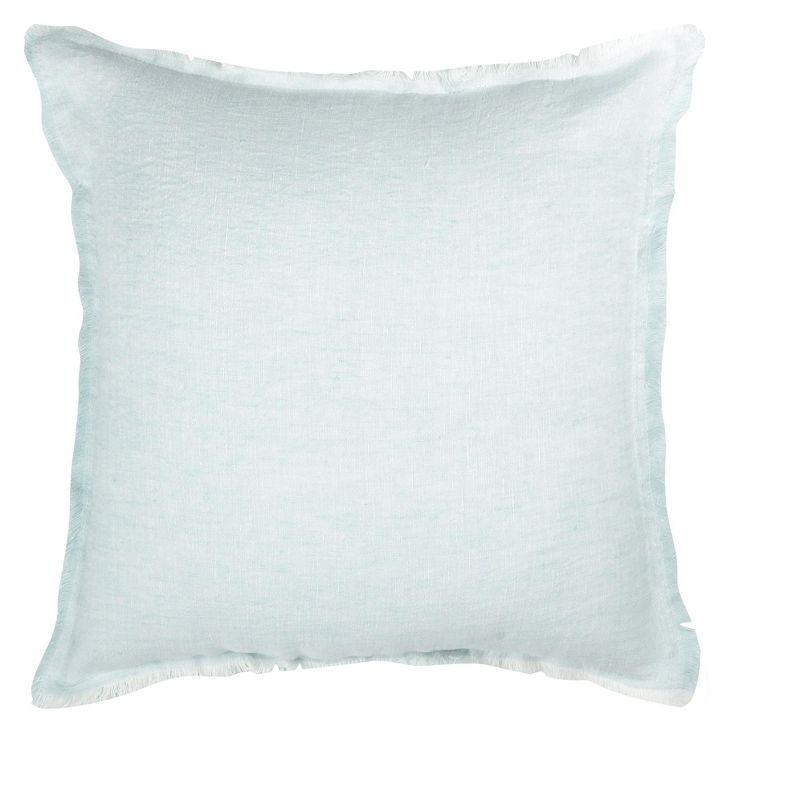 Anaya Fringed Linen Reversible Throw Pillow