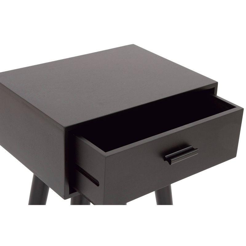 Modern Drawer Wooden Accent Table Black - Olivia & May: Compact Entryway Furniture, Single Storage