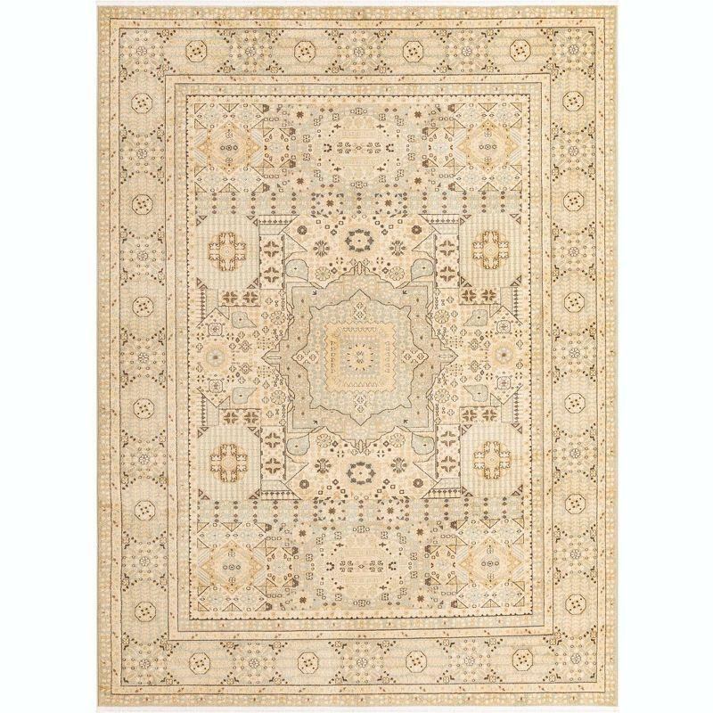 Unique Loom 9' 0 x 12' 0 Light Green Palace Taj Area Rug