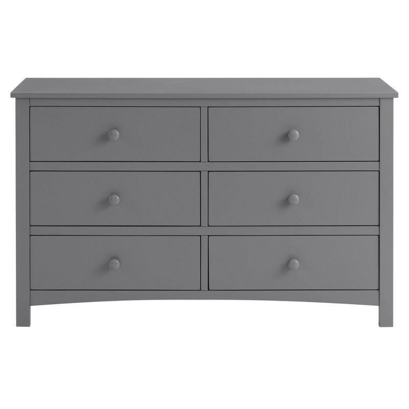 Oxford Double 6-Drawer Horizontal Dresser in Dove Gray