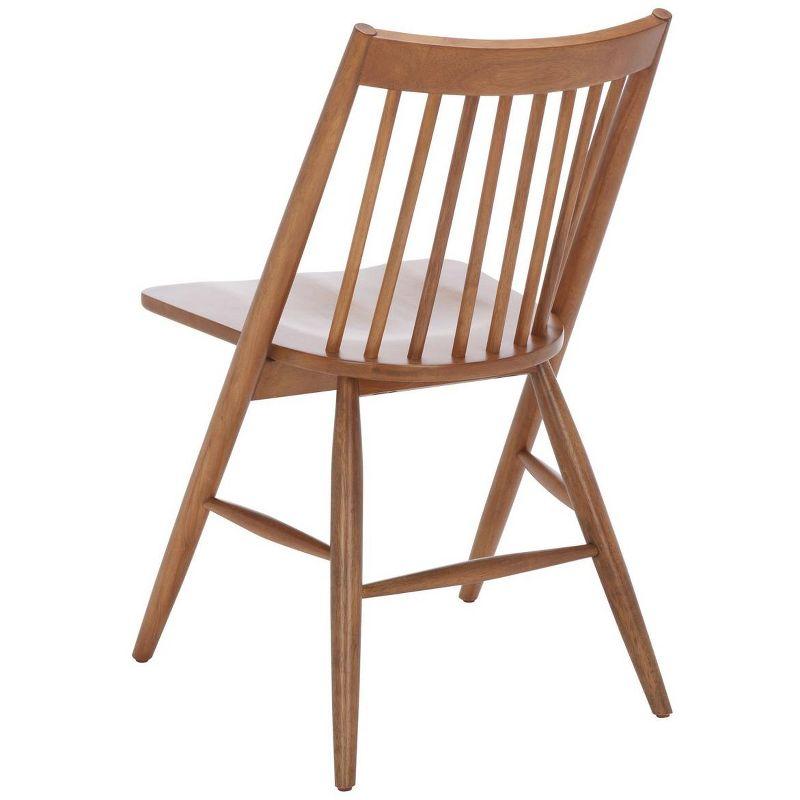 Walnut Upholstered Slat Back Side Chair, 21" Width