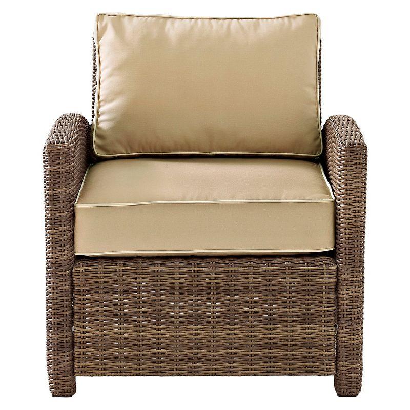 Bradenton Sand Wicker Outdoor Armchair with Cushion