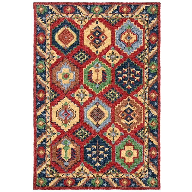 Heritage Red and Gold Hand-Tufted Wool Area Rug