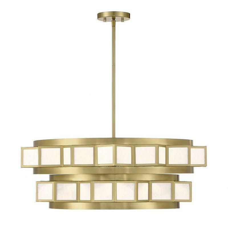 Gideon Warm Brass 6-Light Drum Chandelier