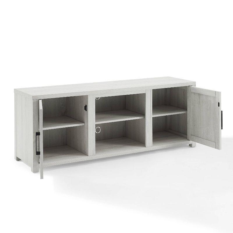 Gordon 64'' Whitewash Low-Profile TV Stand with Modern Farmhouse Design