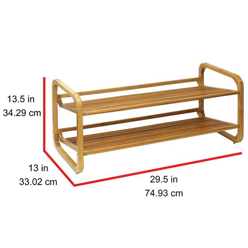 Oceanstar  2 Tier  Shoe Rack, Rounded