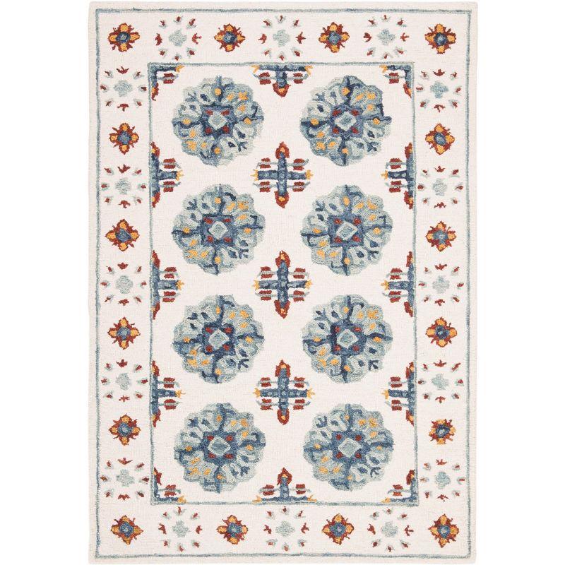 Blossom BLM901 Hand Tufted Area Rug - Blue/Ivory - 4'x6' - Safavieh.