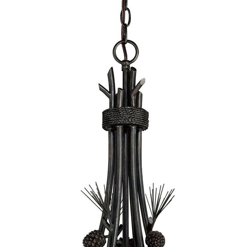 Vaxcel Sierra 6 - Light Chandelier in  Black Walnut