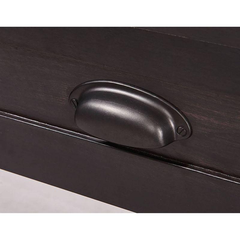ClickDecor ClickDecor Bailey Nightstand with 1 Drawer and Display Shelf, Black