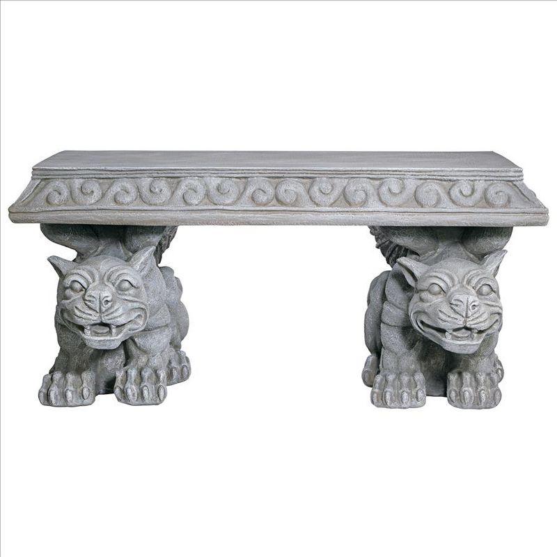 Gargoyle Resin Outdoor Bench