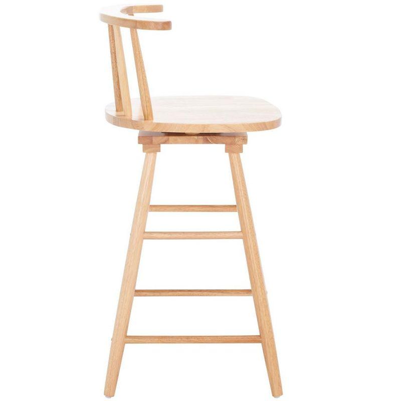 Natural Wood Swivel Windsor Counter Stool