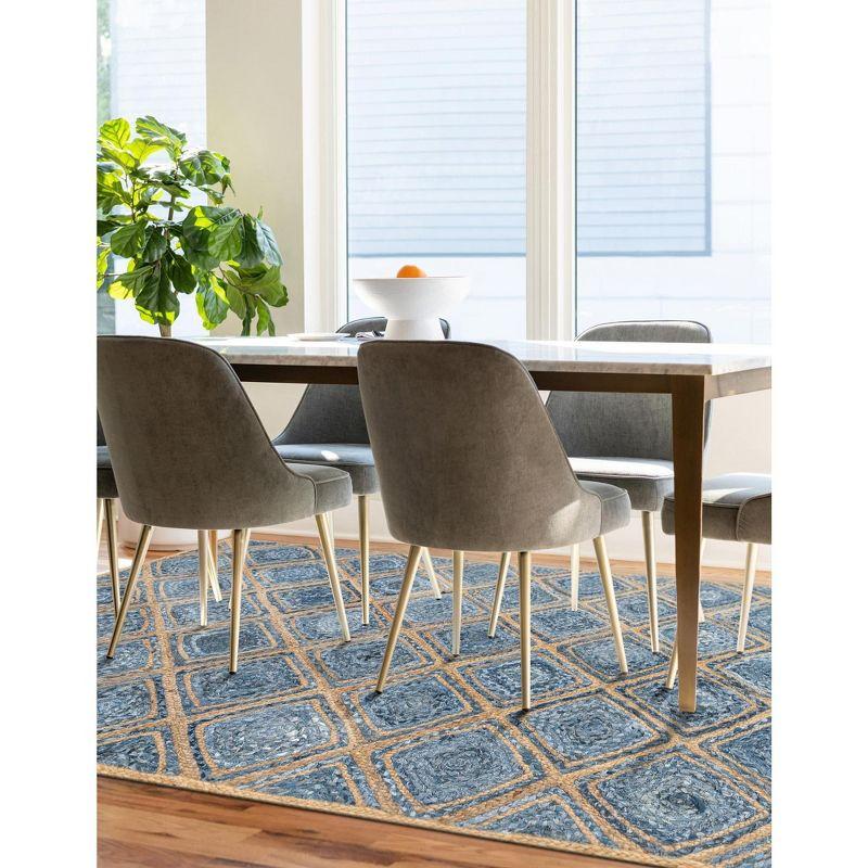 Unique Loom Braided Jute Bengal Geometric Indoor Braided Area Rug