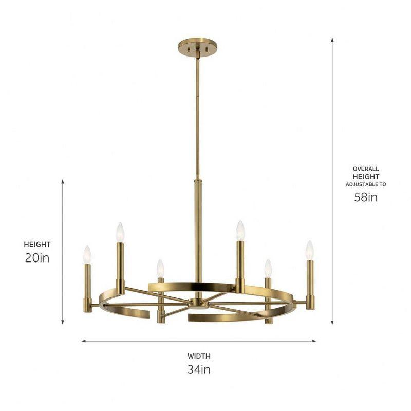 Kichler Lighting Tolani 6 - Light Chandelier in  Brushed Natural Brass