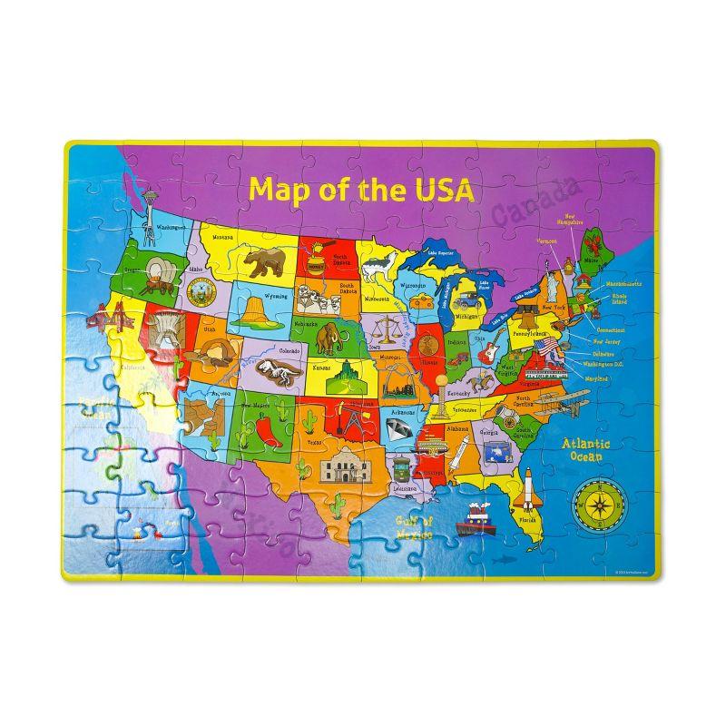 AreYouGame.com The USA Map Puzzle with Bonus Trivia Board Game