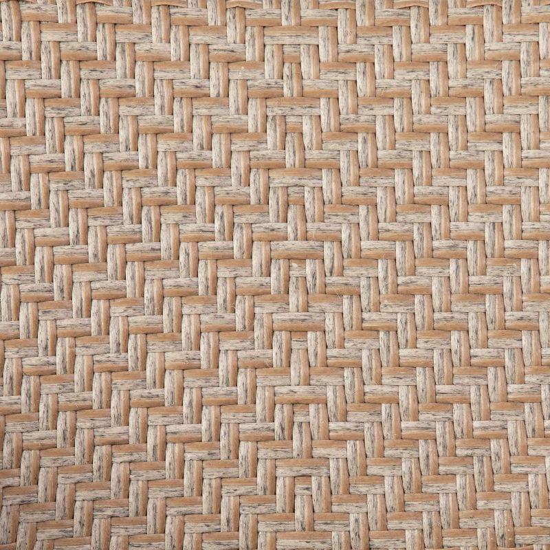 Flash Furniture Jace Commercial Grade Stacking Patio Chair, All Weather PE Rattan Wicker Patio Dining Chair in Natural